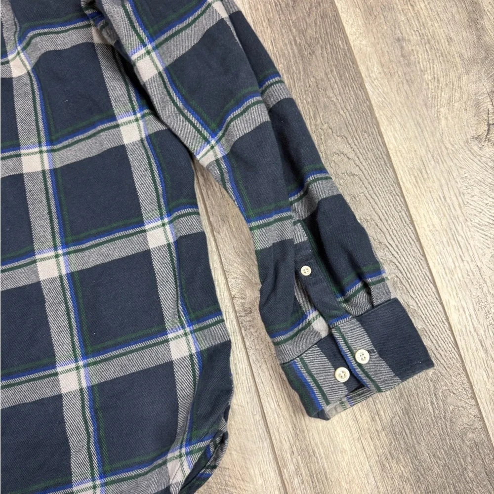 North Face Mens Navy Plaid Button‎ Down Top